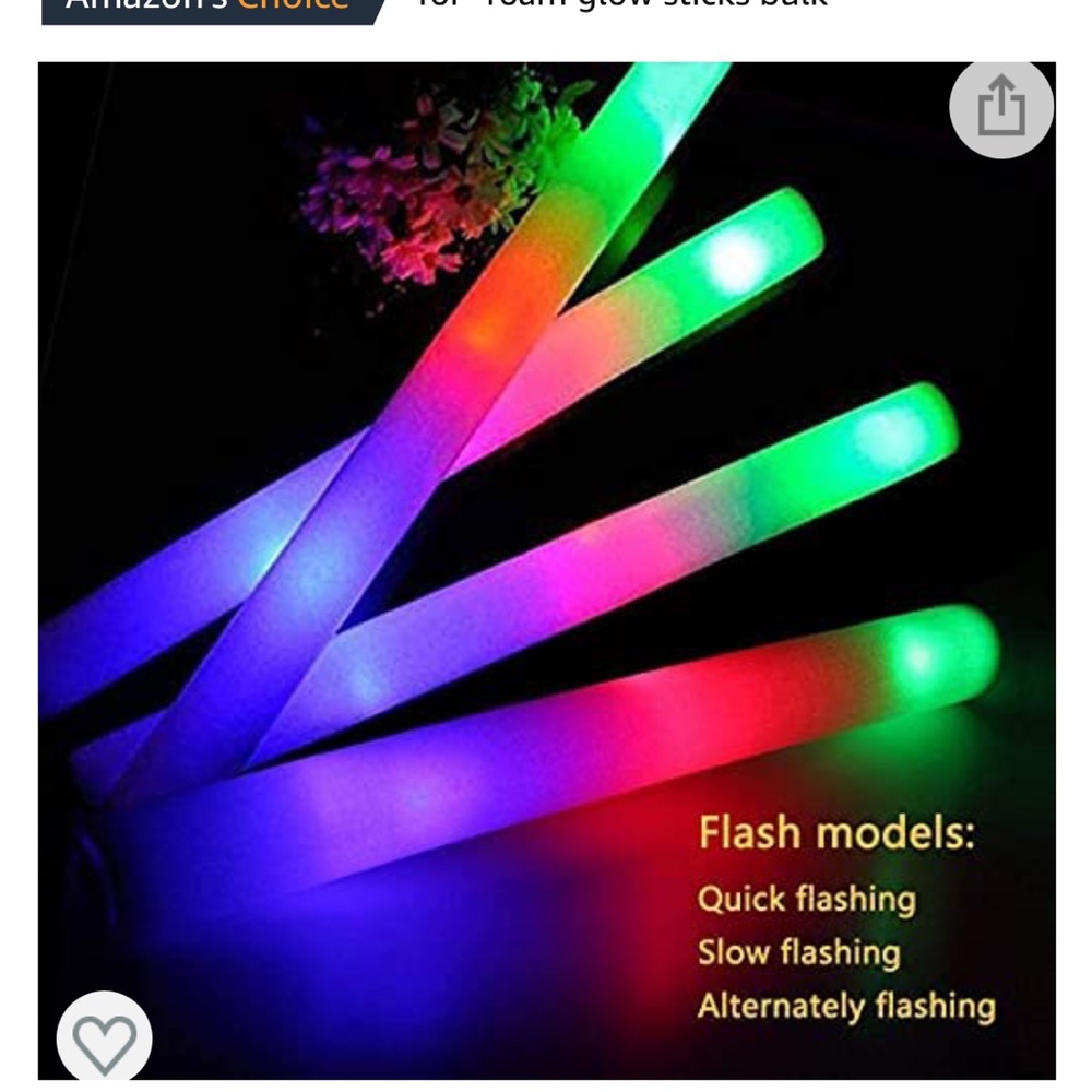 72 foam glow sticks